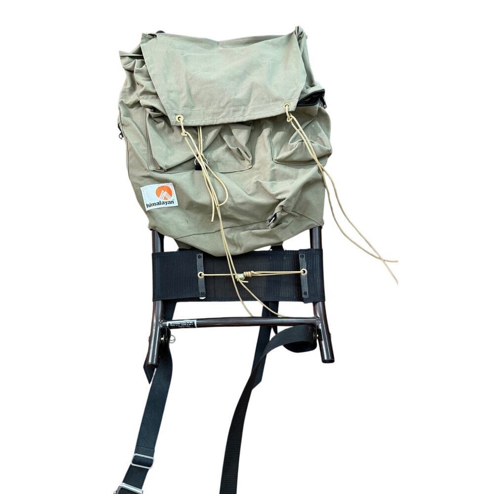 Vintage Himalayan External Frame Backpack Tan Hiking Camping Pack USA Made